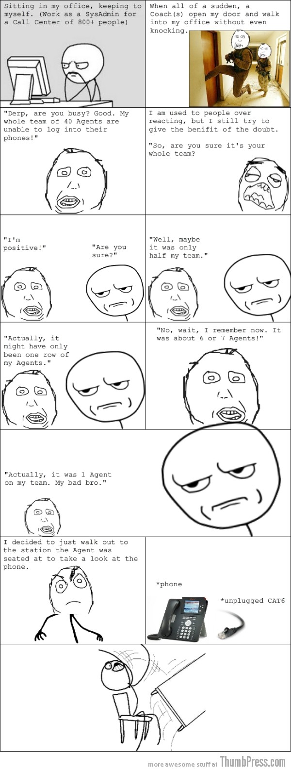40 Agents Are Unable To Log Into Their Phones - Rage Comic